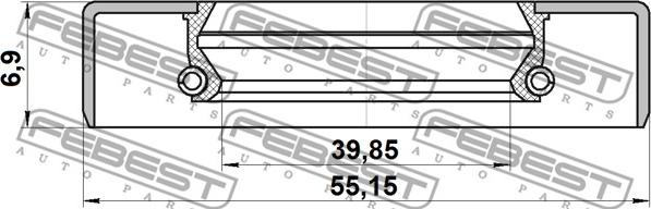 Febest 95GDY-41550707X - Tiivisterengas, pyörän napa inparts.fi