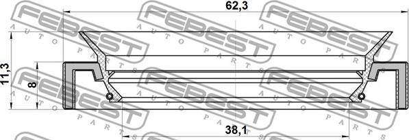 Febest 95HAY-40620811R - Tiivisterengas, vetoakseli inparts.fi