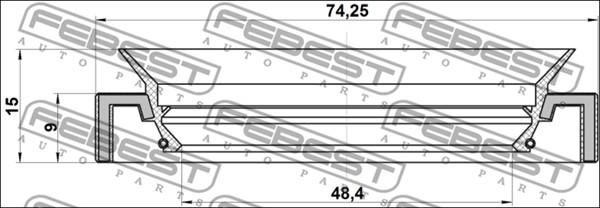 Febest 95HAY-50740915C - Tiivisterengas, vetoakseli inparts.fi