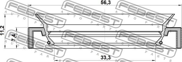 Febest 95HAY-35560711C - Tiivisterengas, vetoakseli inparts.fi