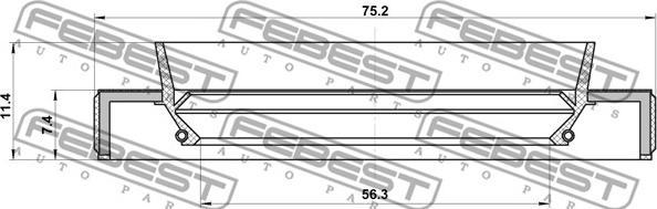 Febest 95HBS-58750711X - Tiivisterengas, pyörän napa inparts.fi