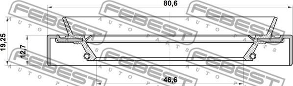 Febest 95HDS-48801319R - Tiivisterengas, vetoakseli inparts.fi