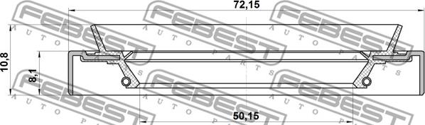 Febest 95HDS-52720811X - Tiivisterengas, pyörän napa inparts.fi