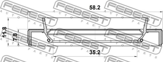 Febest 95JBY-36580812X - Tiivisterengas, pyörän napa inparts.fi