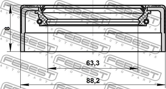 Febest 95NES-65880808C - Akselitiiviste, vaihteisto inparts.fi