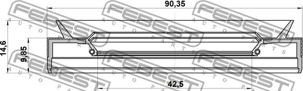 Febest 95PES-44901015C - Tiivisterengas, vetoakseli inparts.fi