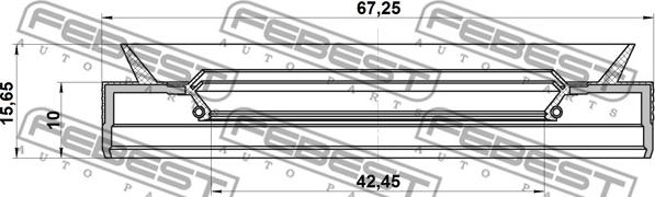 Febest 95PES-44671016C - Tiivisterengas, vetoakseli inparts.fi