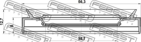 Febest 95PES-40560813C - Akselitiiviste, autom. vaihteisto inparts.fi