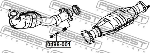 Febest 0498-001 - Ruuvi, pakoputkisto inparts.fi