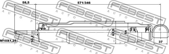 Febest 04655699R - Iskunvaimennin inparts.fi