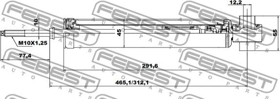 Febest 04650959R - Iskunvaimennin inparts.fi