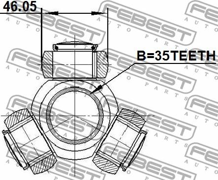 Febest 0416-CW5 - Vetonivel inparts.fi