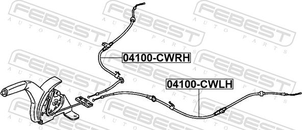 Febest 04100-CWLH - Vaijeri, seisontajarru inparts.fi