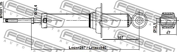 Febest 04110-011R - Iskunvaimennin inparts.fi