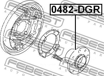 Febest 0482-DGR - Pyörän napa inparts.fi