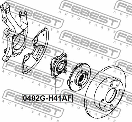 Febest 0482G-H41AF - Pyörän napa inparts.fi