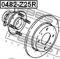 Febest 0482-Z25R - Pyörän napa inparts.fi