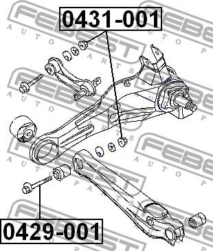 Febest 0431-001 - Caster-säätölevy, akseli inparts.fi