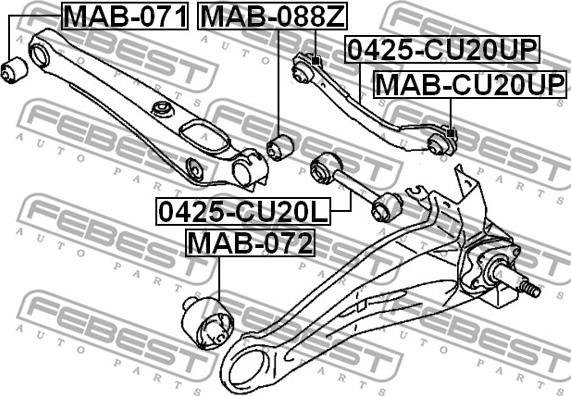 Febest MAB-072 - Tukivarren hela inparts.fi