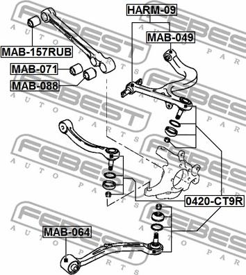 Febest MAB-157RUB - Tukivarren hela inparts.fi