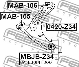 Febest MAB-105 - Tukivarren hela inparts.fi