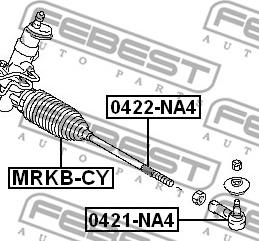 Febest 0421-NA4 - Raidetangon pää inparts.fi