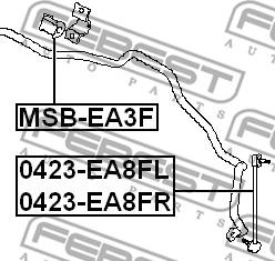 Febest 0423-EA8FR - Tanko, kallistuksenvaimennin inparts.fi