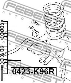 Febest 0423-K96R - Tanko, kallistuksenvaimennin inparts.fi