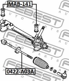 Febest 0422-A03A - Raidetangon pää, suora inparts.fi