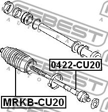 Febest 0422-CU20 - Raidetangon pää, suora inparts.fi