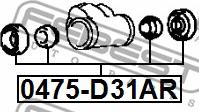 Febest 0475-D31AR - Korjaussarja, jarrusylinteri inparts.fi