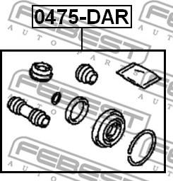 Febest 0475-DAR - Korjaussarja, jarrusatula inparts.fi