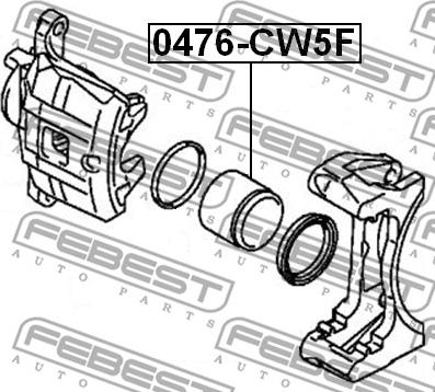 Febest 0476-CW5F - Mäntä, jarrusatula inparts.fi