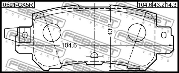 Febest 0501-CX5R - Jarrupala, levyjarru inparts.fi