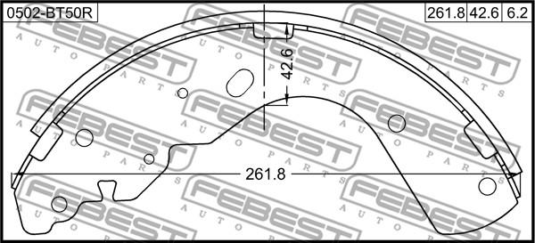 Febest 0502-BT50R - Jarrukenkä inparts.fi