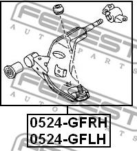 Febest 0524-GFLH - Tukivarsi, pyöräntuenta inparts.fi