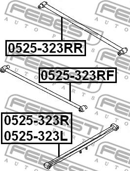 Febest 0525-323RF - Tukivarsi, pyöräntuenta inparts.fi