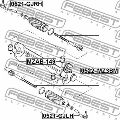 Febest 0522-MZ3BM - Raidetangon pää, suora inparts.fi