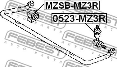 Febest MZSB-MZ3R - Laakerin holkki, vakaaja inparts.fi