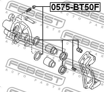 Febest 0575-BT50F - Korjaussarja, jarrusatula inparts.fi