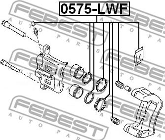 Febest 0575-LWF - Korjaussarja, jarrusatula inparts.fi