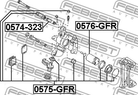 Febest 0576-GFR - Mäntä, jarrusatula inparts.fi