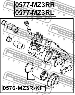 Febest 0576-MZ3R-KIT - Korjaussarja, jarrusatula inparts.fi