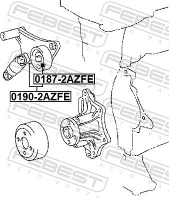 Febest 0190-2AZFE - Hihnankiristin, moniurahihna inparts.fi