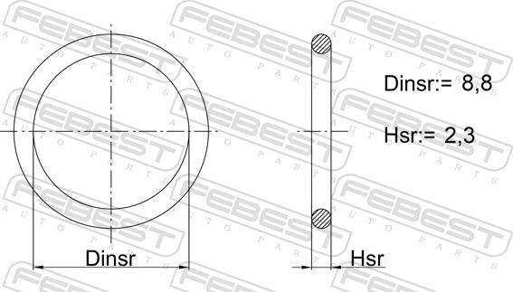 Febest 01400-012 - Tiiviste, tankin anturi inparts.fi