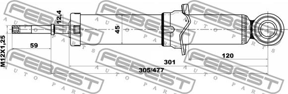 Febest 01658183R - Iskunvaimennin inparts.fi