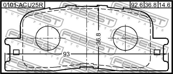 Febest 0101-ACU25R - Jarrupala, levyjarru inparts.fi