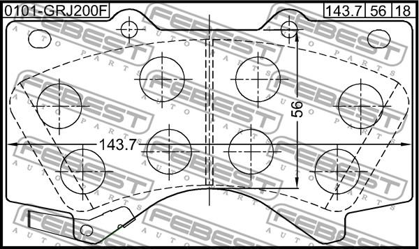 Febest 0101-GRJ200F - Jarrupala, levyjarru inparts.fi