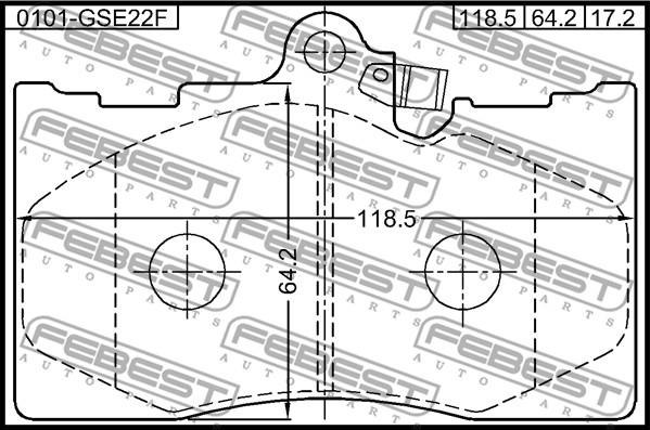 Febest 0101-GSE22F - Jarrupala, levyjarru inparts.fi