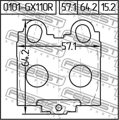 Febest 0101-GX110R - Jarrupala, levyjarru inparts.fi